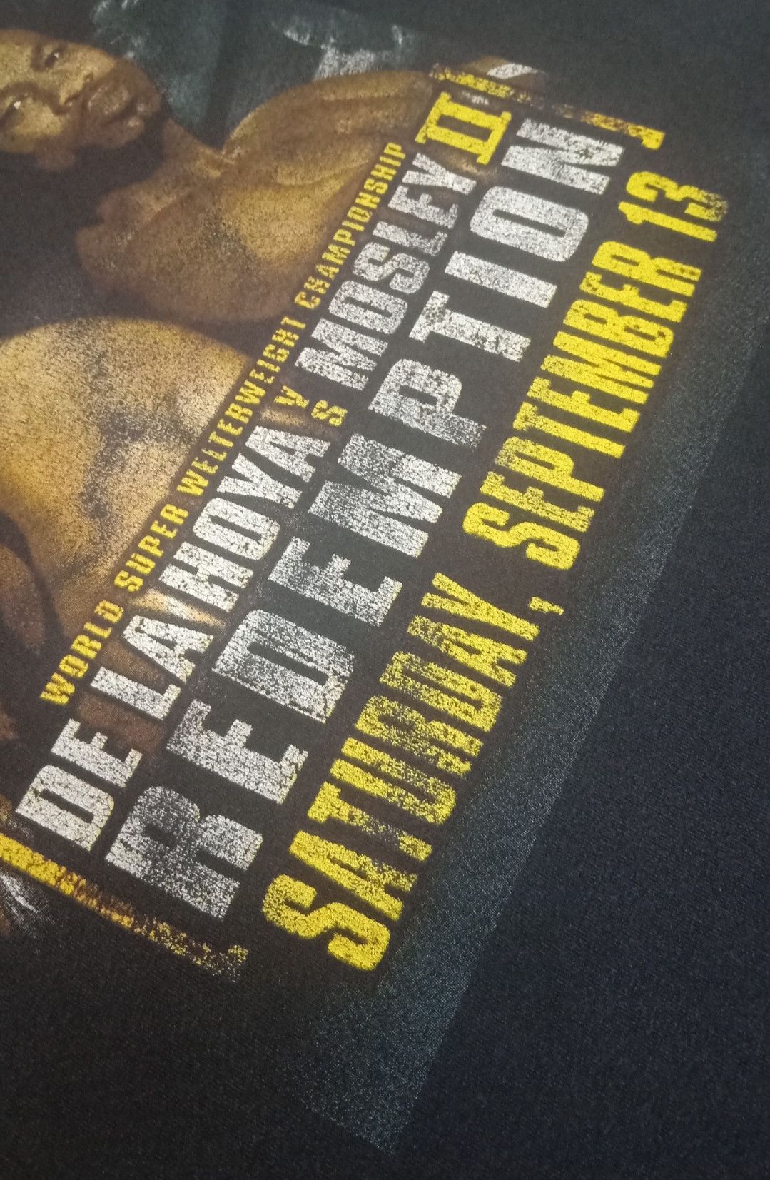 Rap Tees × Vintage Vintage De La Hoya vs Mosley II Redemption Promo T-shirt Size US L / EU 52-54 / 3 - 7 Thumbnail