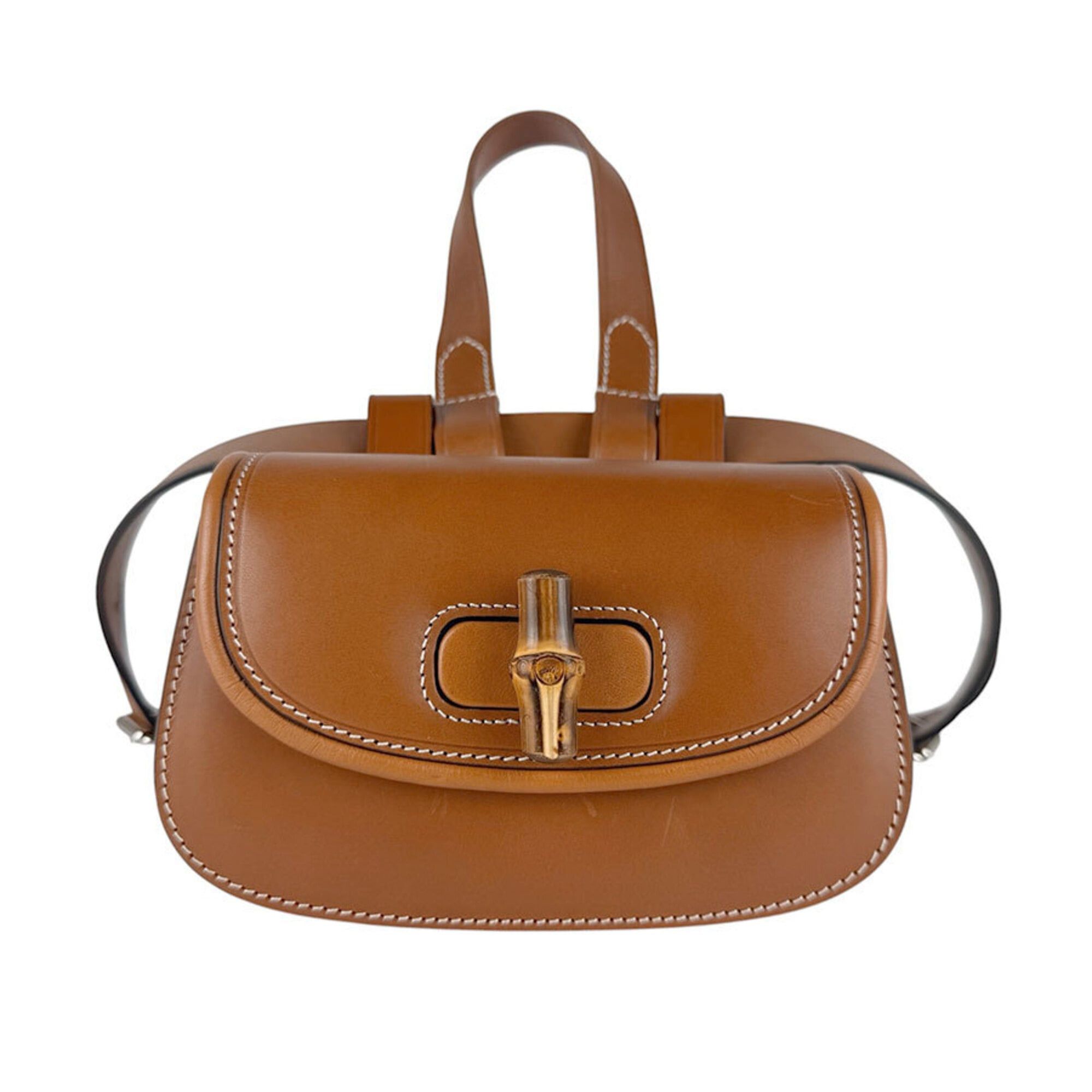 Gucci Gucci Waist Bag, Bamboo 1947, Leather, Brown, Women's, 681137 z9635 Size ONE SIZE - 1 Thumbnail