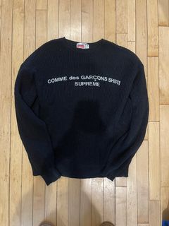 Cdg supreme cheap knit sweater