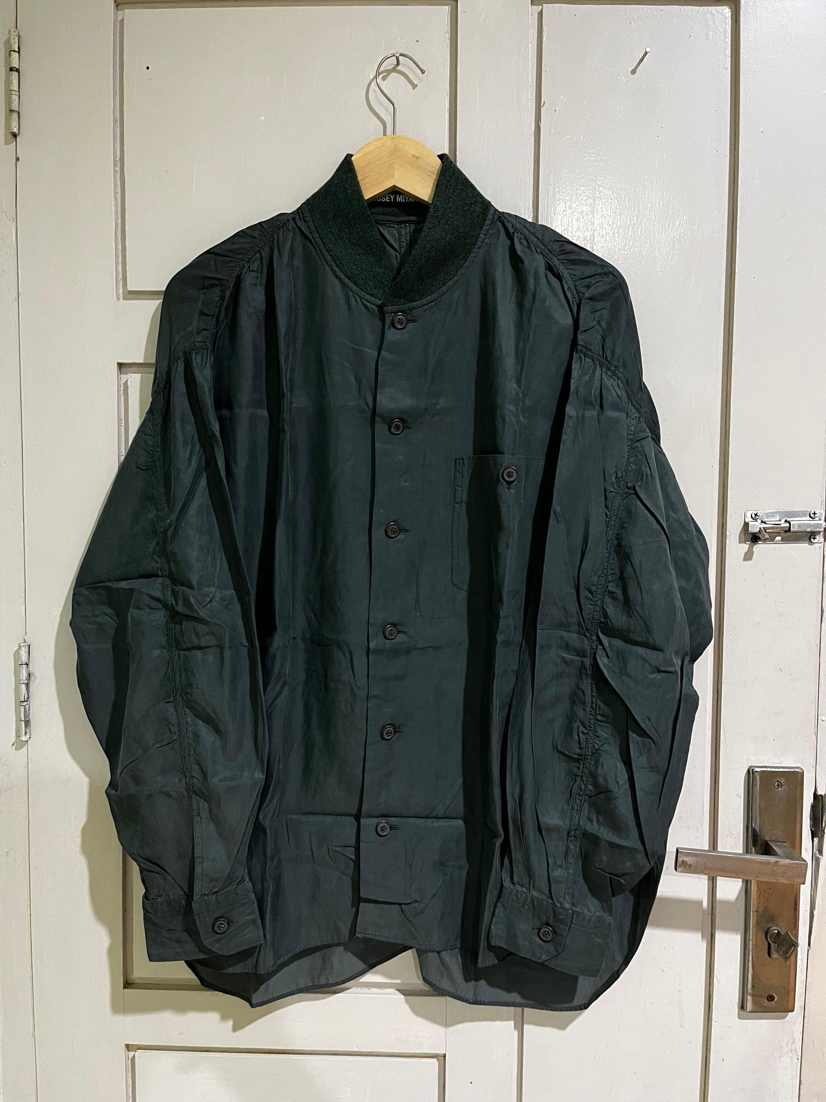 Issey Miyake × Japanese Brand Vintage Issey miyake wrinkle rib knit collar shirt Size US M / EU 48-50 / 2 - 1 Thumbnail