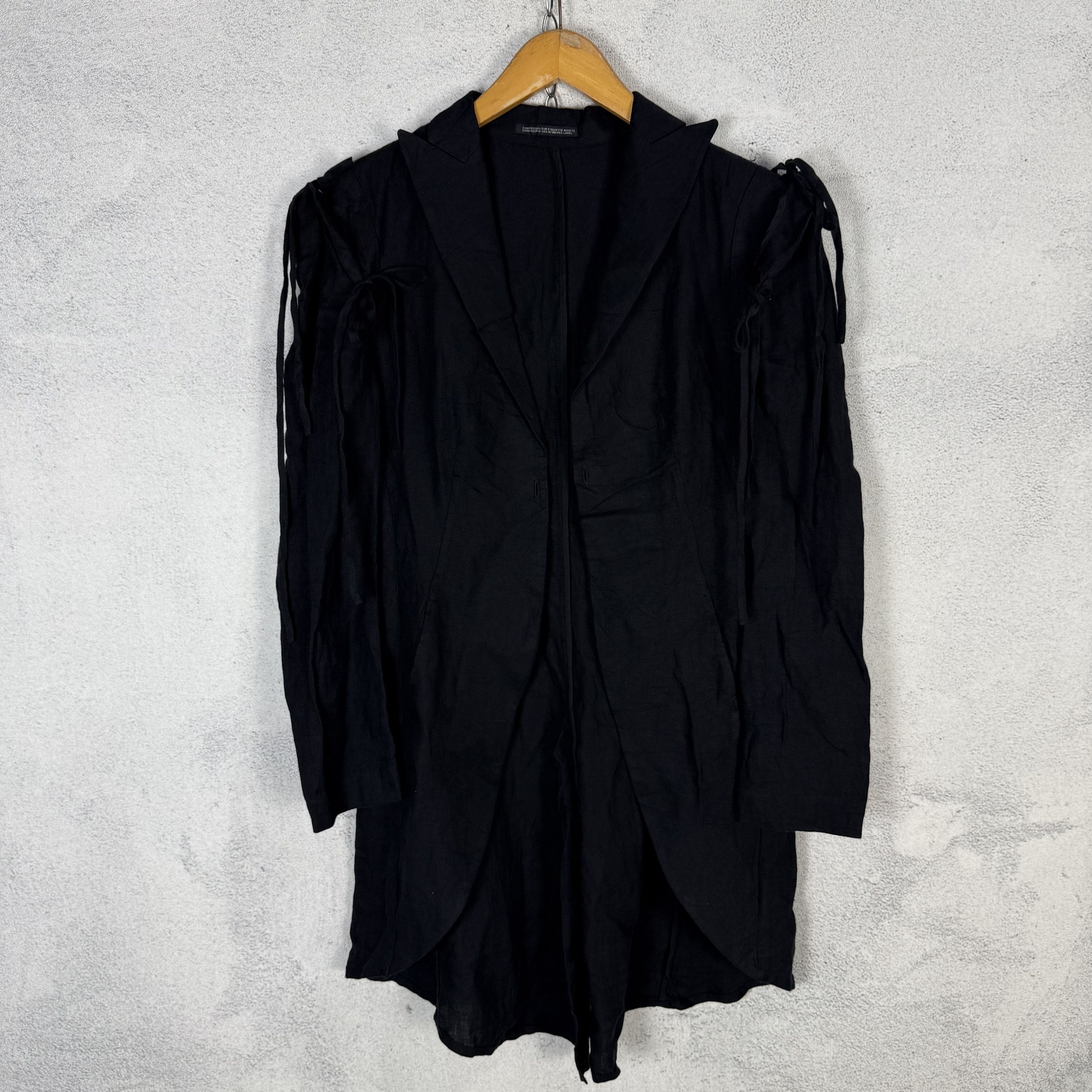 Yohji Yamamoto NOIR Yohji Yamamoto Black Blazer Outer Shirt Size S / US 4 / IT 40 - 4 Thumbnail