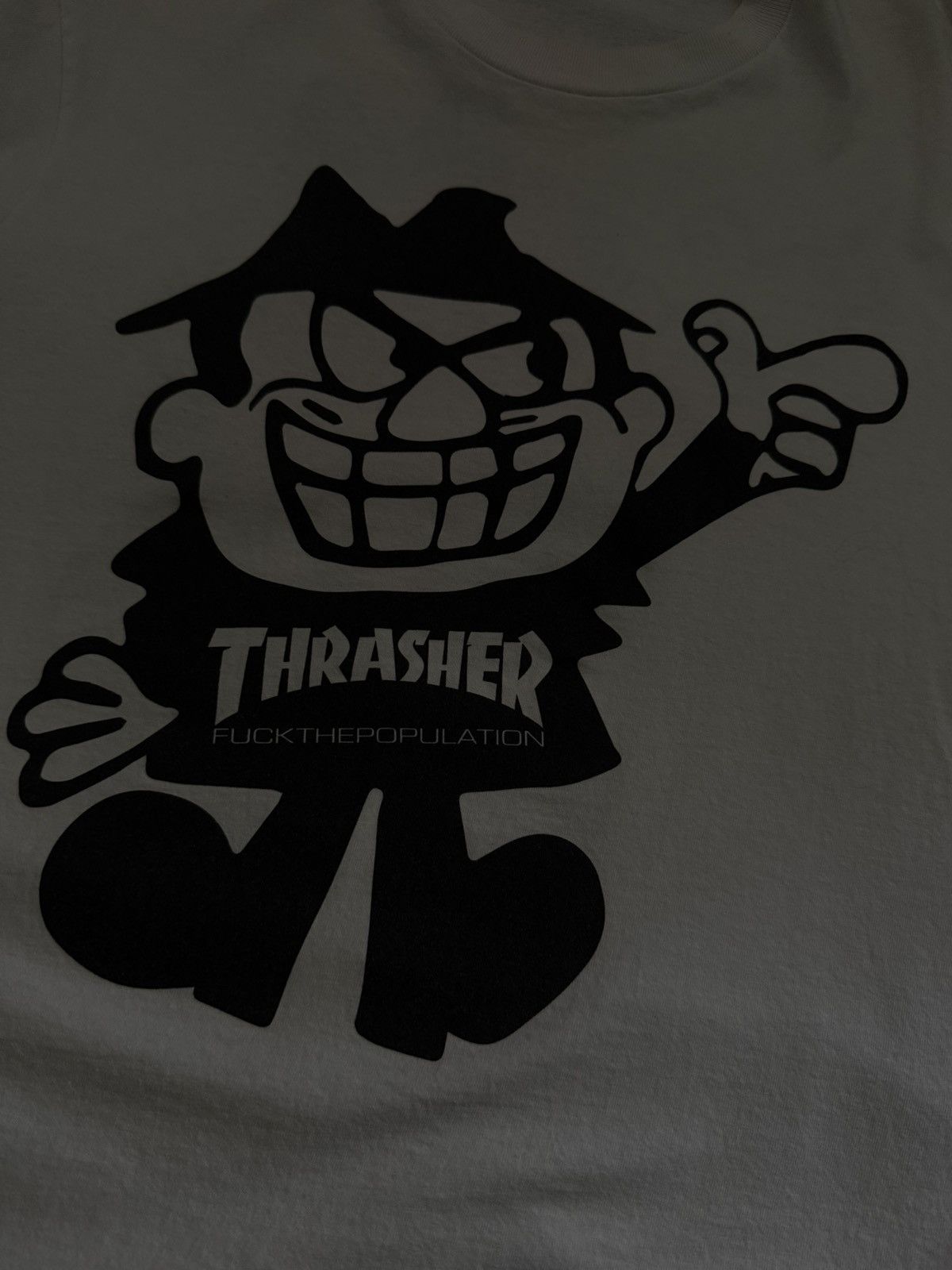 Fuck The Population × Thrasher FTP x Thrasher “Boris” Tee White Size US L / EU 52-54 / 3 - 2 Thumbnail