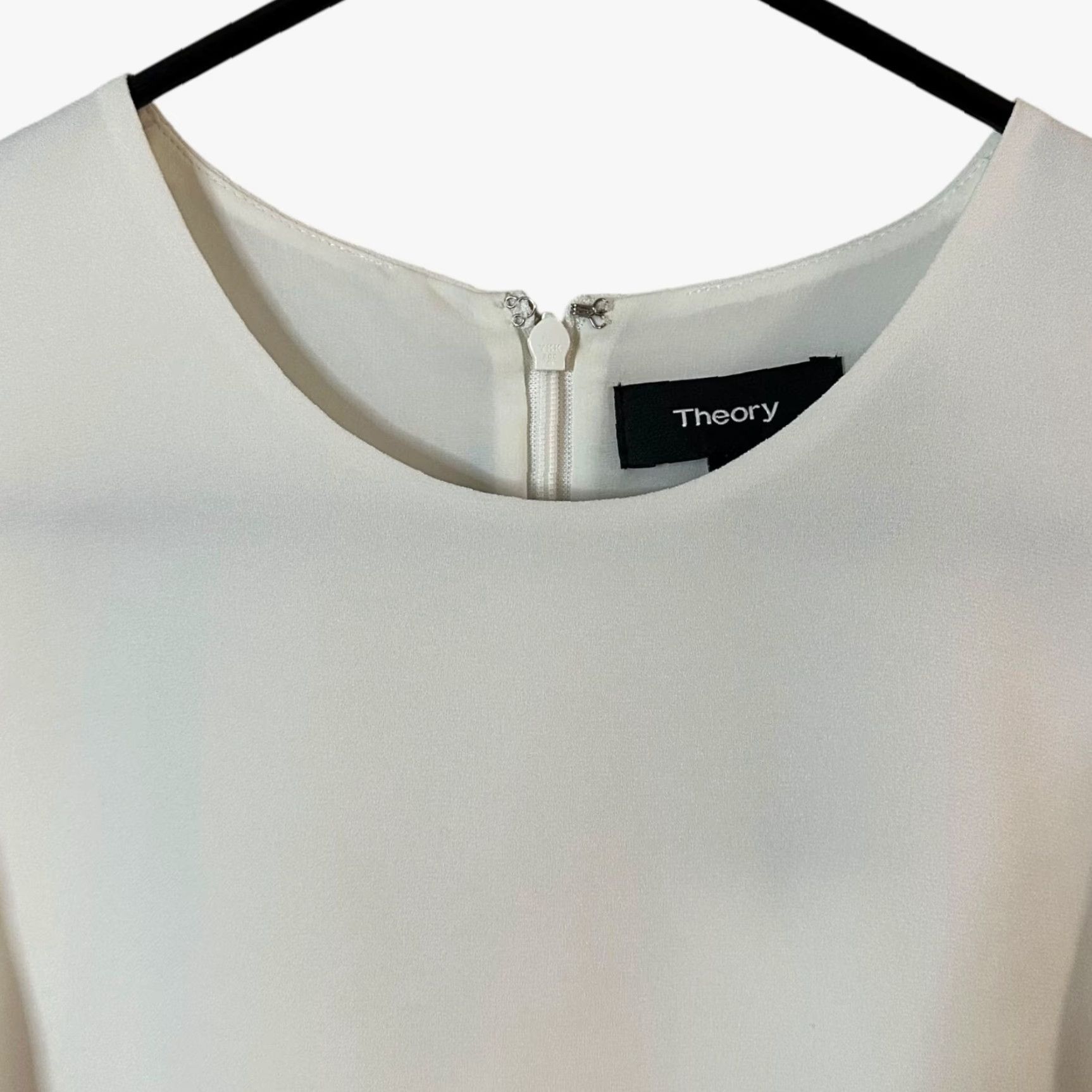 Theory Theory Anastaza Winslow Crepe Layered Top Ivory Women's Size Small Size S / US 4 / IT 40 - 5 Thumbnail