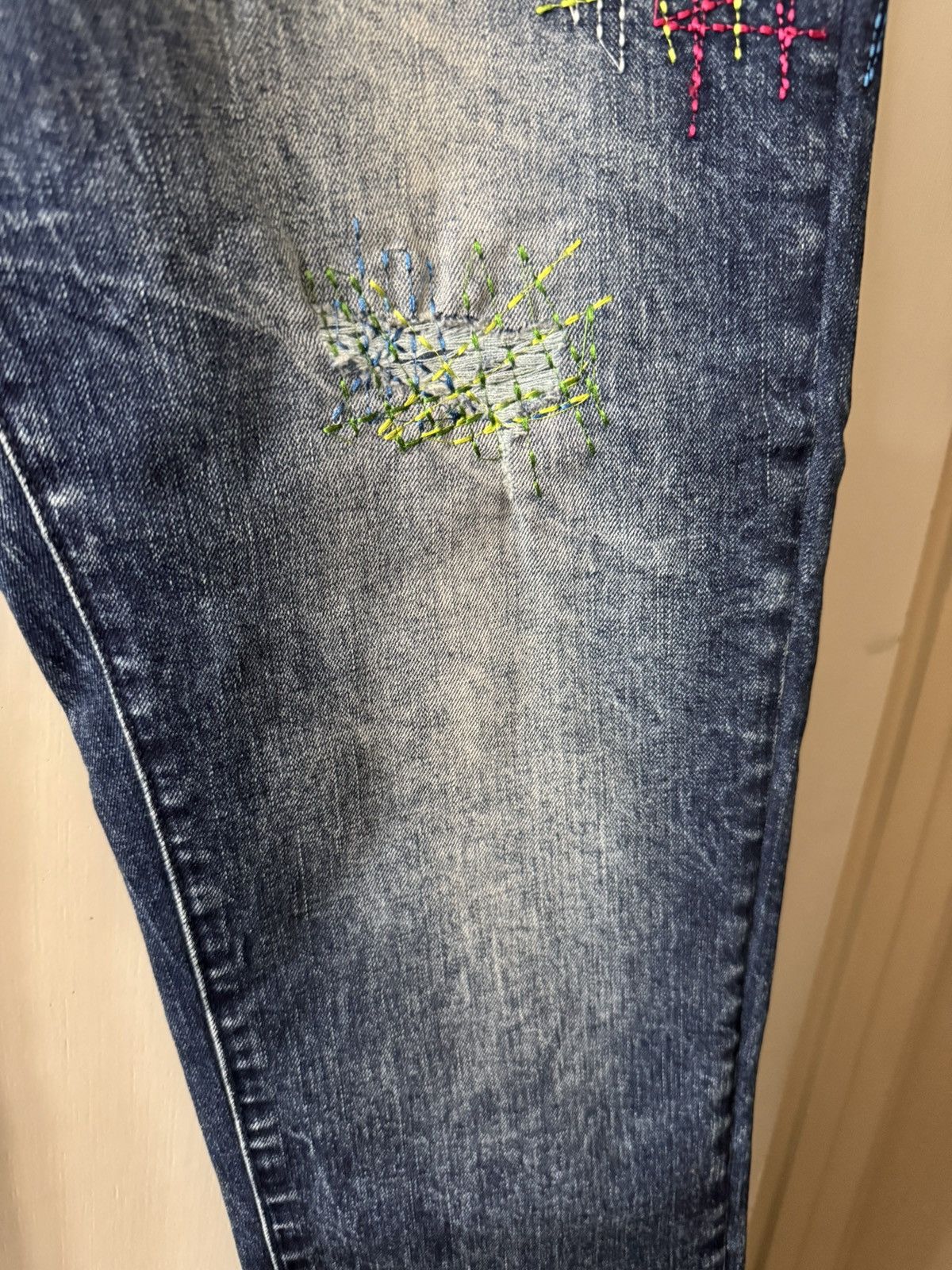 Staple Staple Blue embroidered slim fit jeans Size US 38 / EU 54 - 5 Thumbnail