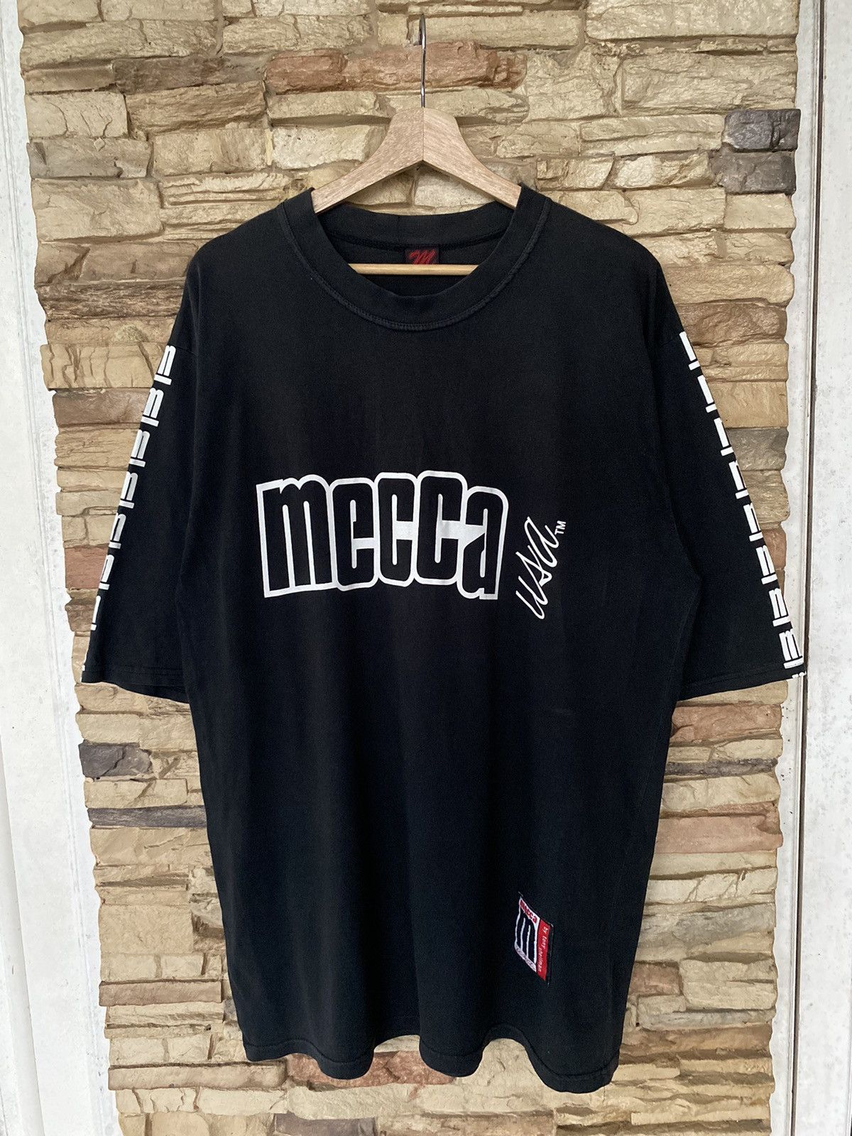Vintage Rare Vintage Mecca USA Half Sleeve Tees Y2K Hiphop Style Size US L / EU 52-54 / 3 - 2 Thumbnail