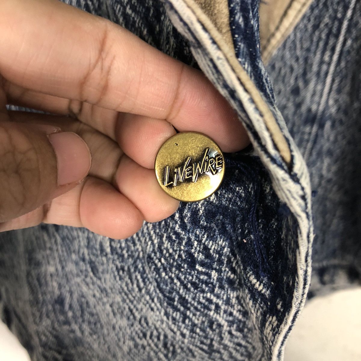 Japanese Brand 📌Vintage Cropped Biker Denim Jacket Livevire Issey Miyake Size US M / EU 48-50 / 2 - 17 Thumbnail