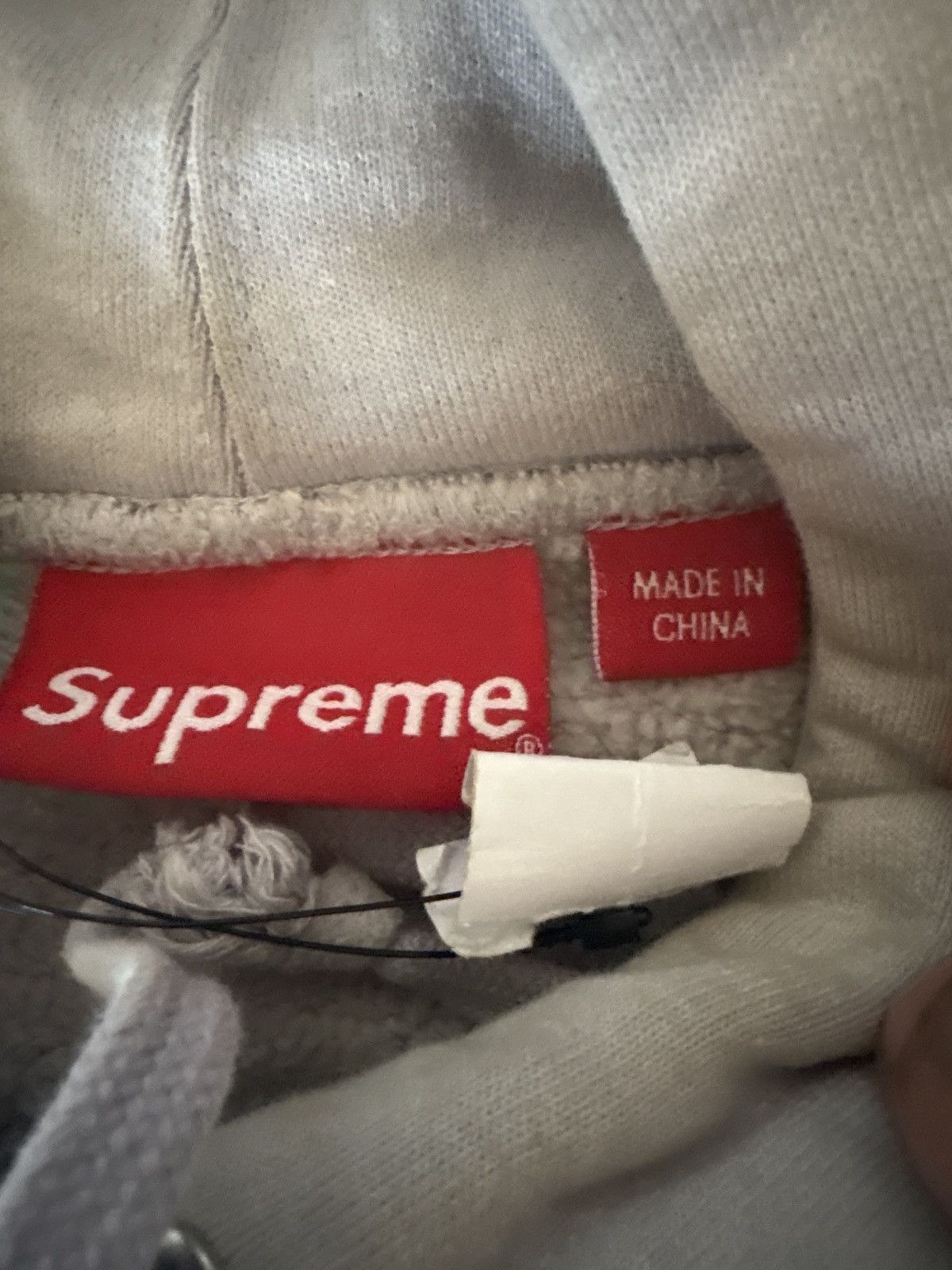 Supreme Supreme Cropped Panels Hooded Sweatshirt (grey and red) Size US M / EU 48-50 / 2 - 3 Thumbnail