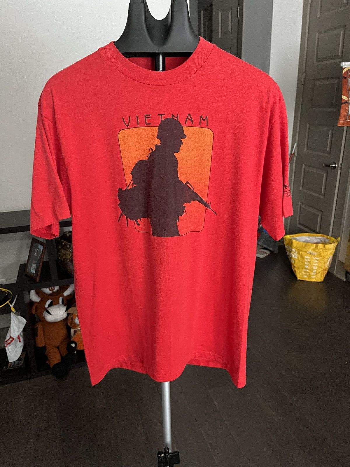 Hanes × Vintage Vintage Vet-Wear Vietnam Solider shirt Hanes Single stitched Size US XL / EU 56 / 4 - 1 Thumbnail