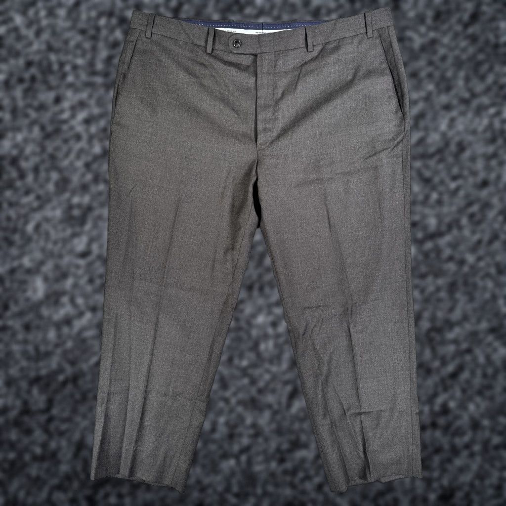 Peter Millar Peter Millar Dress Pants Mens 44x28 Gray Flat Front Straight Leg Business Office Size US 44 / EU 60 - 1 Thumbnail