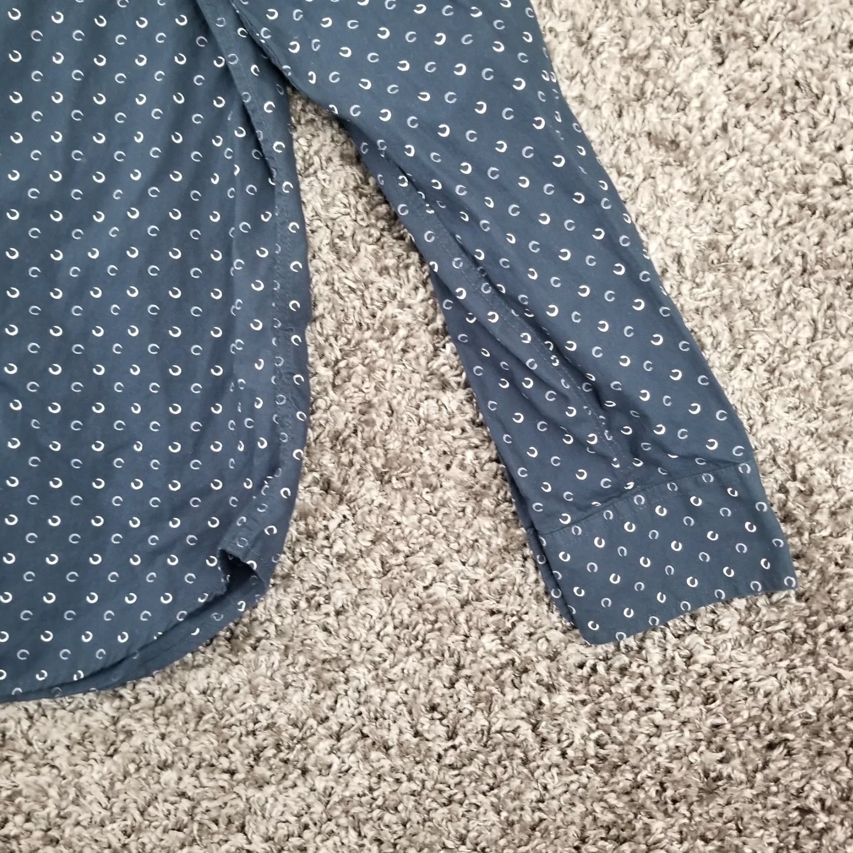 Old Navy Old Navy Men's Long Sleeve Blue Pattern Shirt XL Mens Size US XL / EU 56 / 4 - 2 Thumbnail