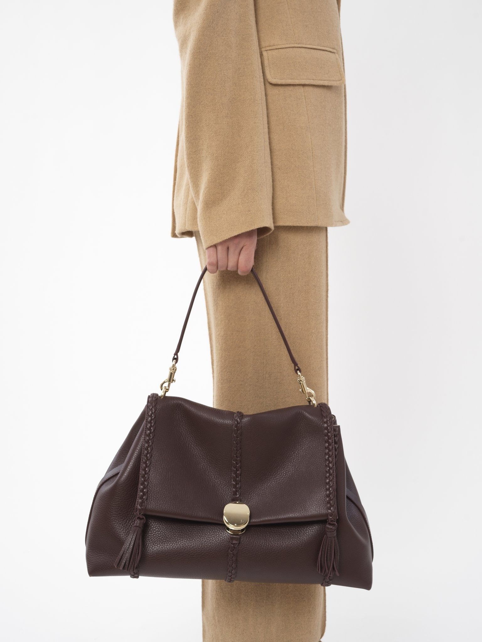 Chloe o1loc1c1224 Size: OS / CHC24 Penelope Large Bag Deep Violin Size ONE SIZE - 7 Thumbnail