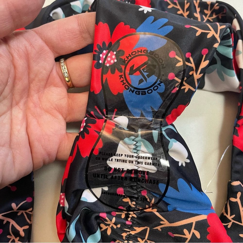 Other New $175 Khongboon LEOLANI Vintage Love Bikini Set Swimsuit Size L / US 10 / IT 46 - 6 Thumbnail