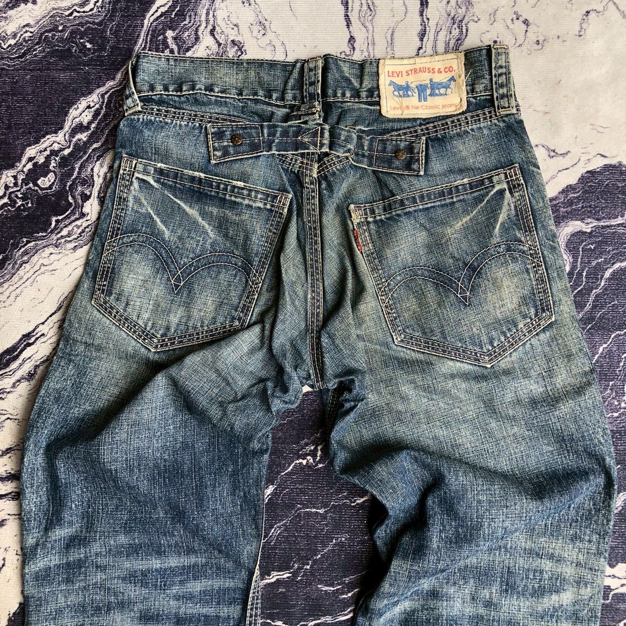 Levi's Vintage Levi’s Sashiko Boro Patch Distressed Denim W33 Size US 31 - 8 Thumbnail