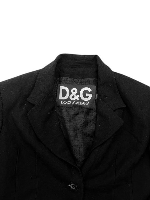 Dolce & Gabbana × Vintage Dolce & Gabbana Women's Black Coat – Made in Italy – Size M Size M / US 6-8 / IT 42-44 - 7 Thumbnail