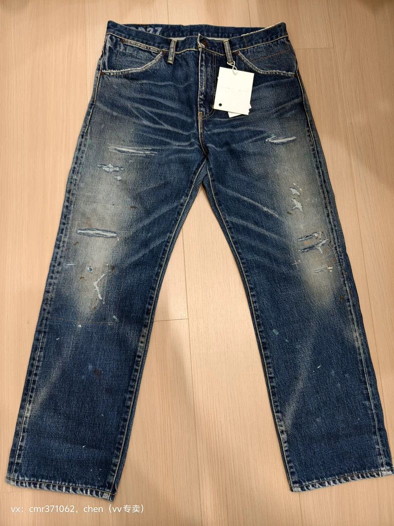 Visvim VISVIM Social Sculpture D27 Distressed Denim Pants- DMC Size US 27 - 1 Thumbnail