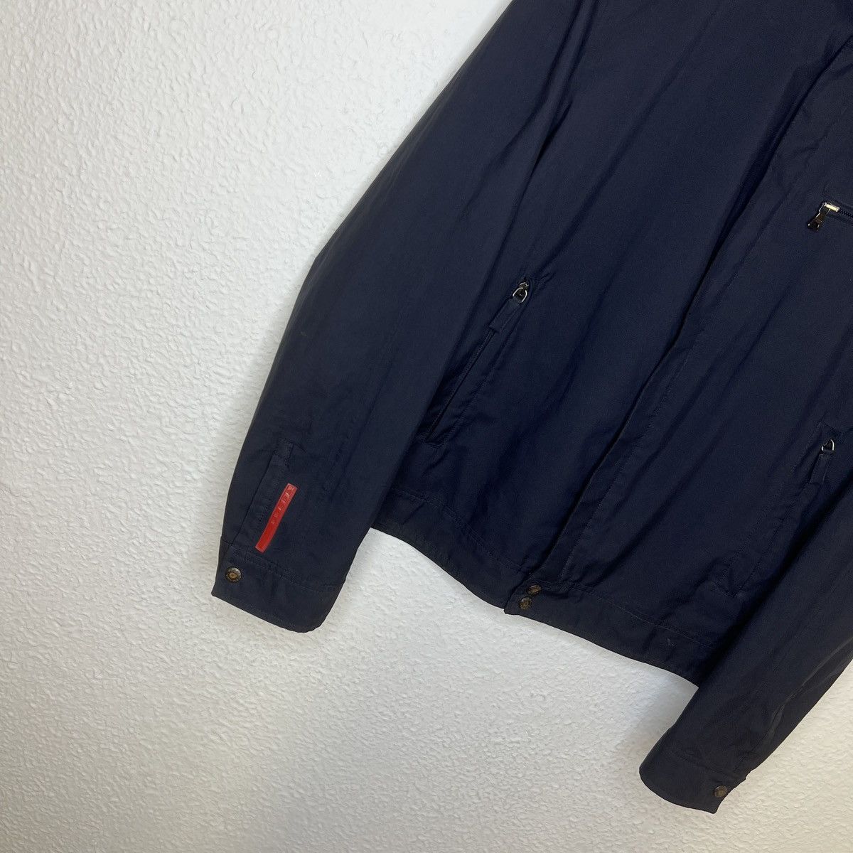 Designer × Prada Prada Milano Jacket Nylon Navy Red Label Tag Logo Designer Size US L / EU 52-54 / 3 - 2 Thumbnail