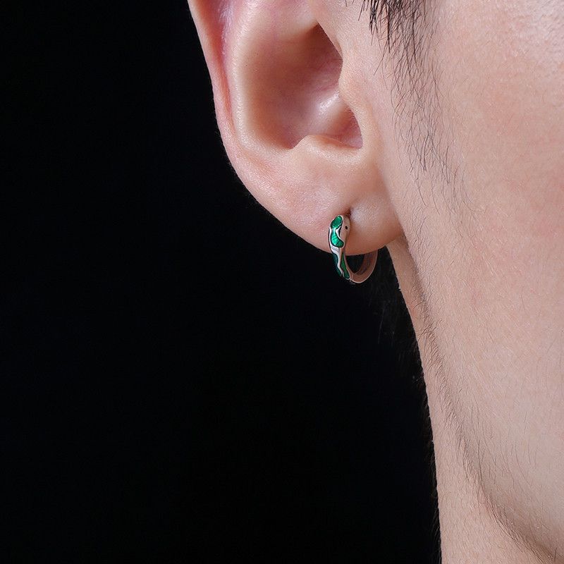 Jewelry × Sterling Silver One pairs Earrings Gothic Punk Chrome Jewelry Spike Size ONE SIZE - 1 Thumbnail