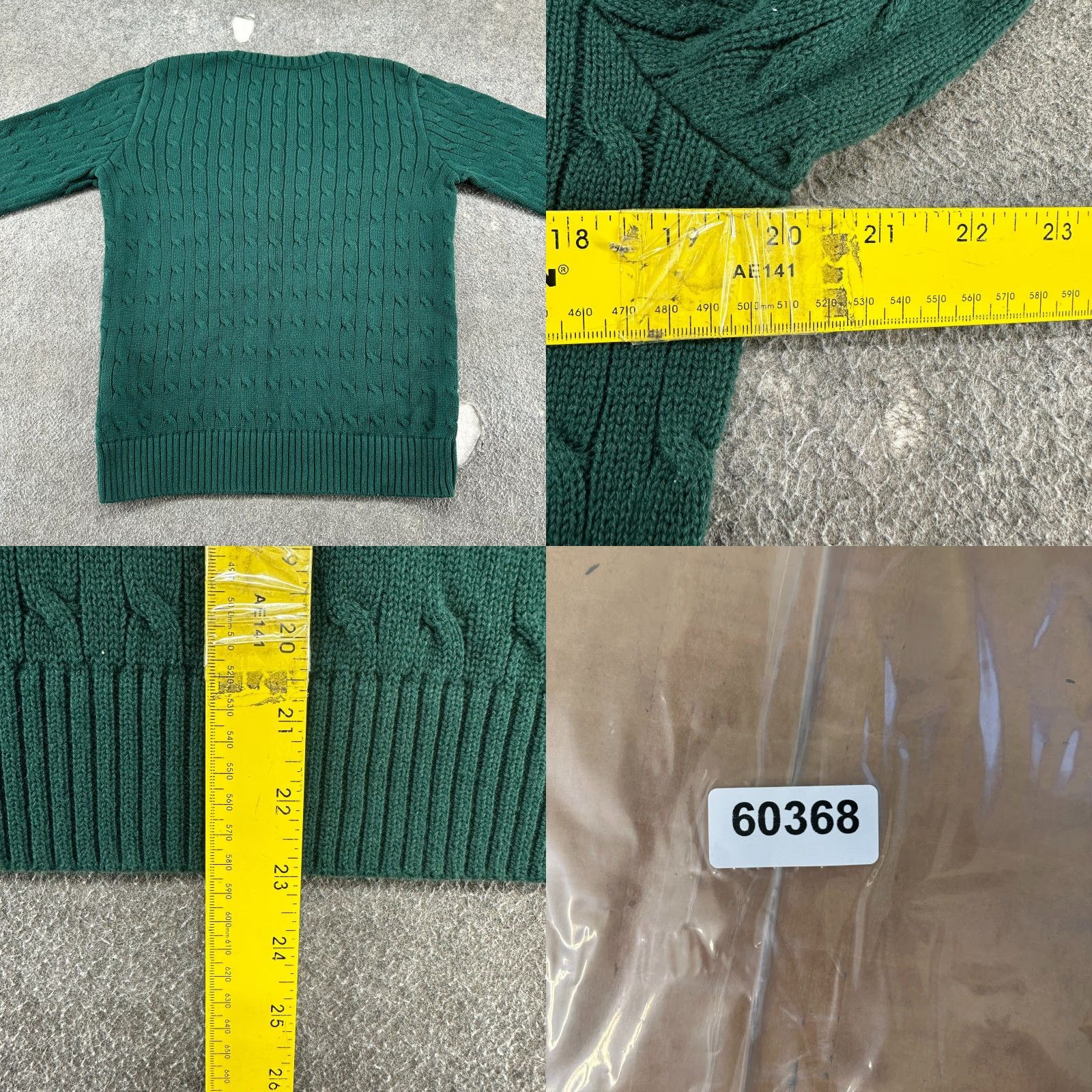 Polo Ralph Lauren VINTAGE Ralph Lauren Sport Sweater Women XL Green Crew Neck Cable Knit Pony 90s Size XL / US 12-14 / IT 48-50 - 8 Thumbnail
