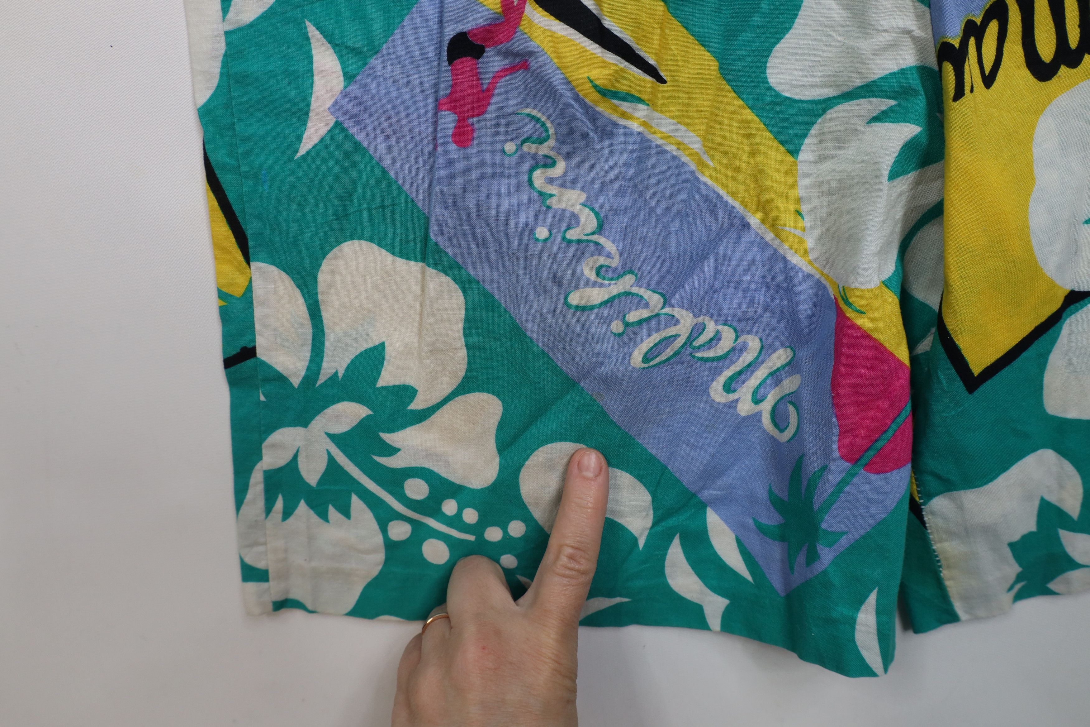 Vintage Vintage 90s Streetwear Baggy Abstract Flower Surf Shorts USA Size 26" / US 2 / IT 38 - 6 Thumbnail