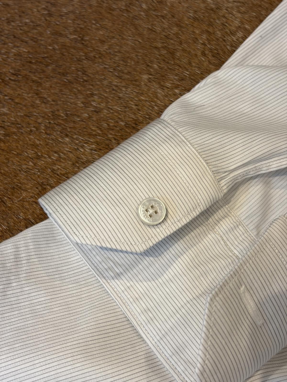 Louis Vuitton Louis Vuitton White Pinstripe Shirt Size US M / EU 48-50 / 2 - 5 Thumbnail