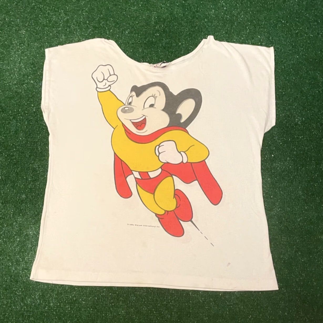 Doublet VINTAGE Mighty Mouse Cartoon Big Graphic Double Sided 1985 Shirt Women L White 90s Occasion Mens Tee Size L / US 10 / IT 46 - 5 Thumbnail