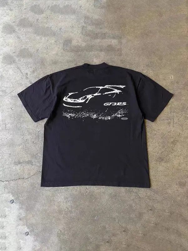Japanese Brand Kiuchi x Kawa Black casual retro car print cotton tee Size US L / EU 52-54 / 3 - 5 Thumbnail