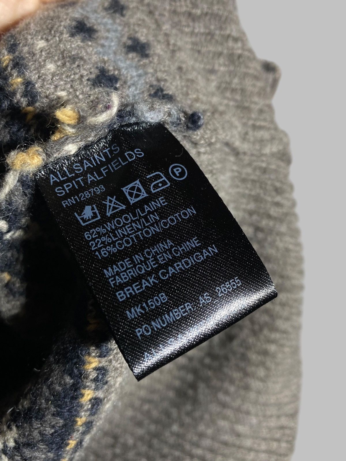 Allsaints All Saints by British Millerain Wool Linen Cotton Cardigan Size US M / EU 48-50 / 2 - 16 Thumbnail