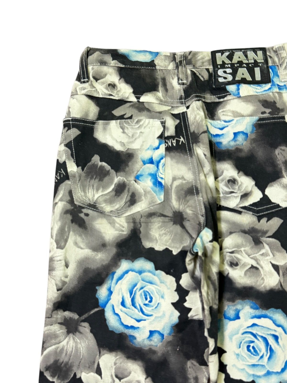 Japanese Brand FLARED KANSAI IMPACT FLOWER FULL PRINTED BOOT CUT PANT Size 24" / US 00 / IT 34 - 11 Thumbnail