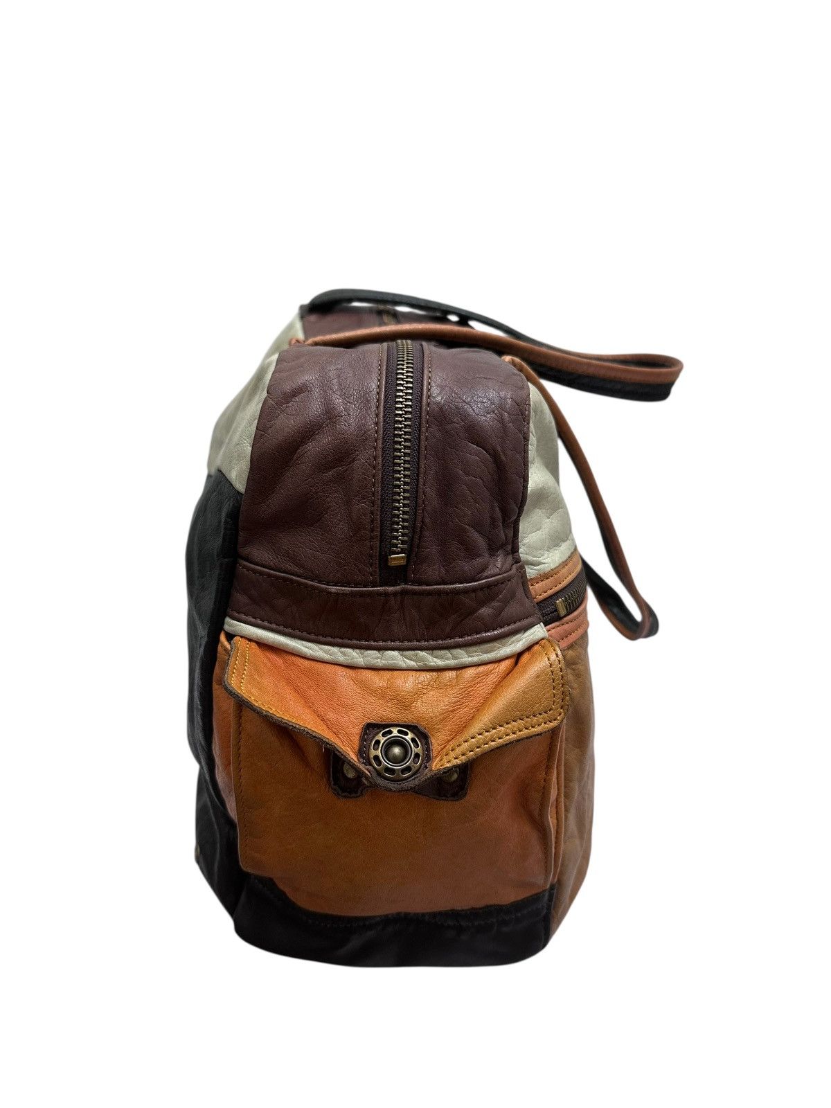 Genuine Leather RARE 🇯🇵 Masterpiece MSPC Multicolor Leather Boston Duffle Bag Size ONE SIZE - 5 Thumbnail