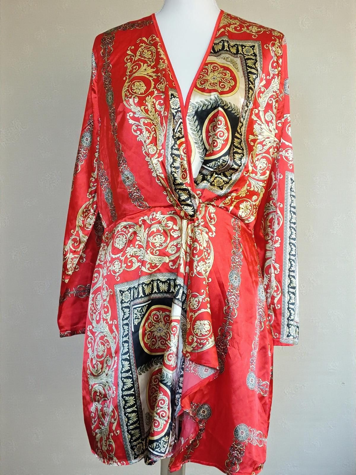 Other PrettyLittleThing Size 12 Baroque Print Blouse Size XL / US 12-14 / IT 48-50 - 3 Thumbnail