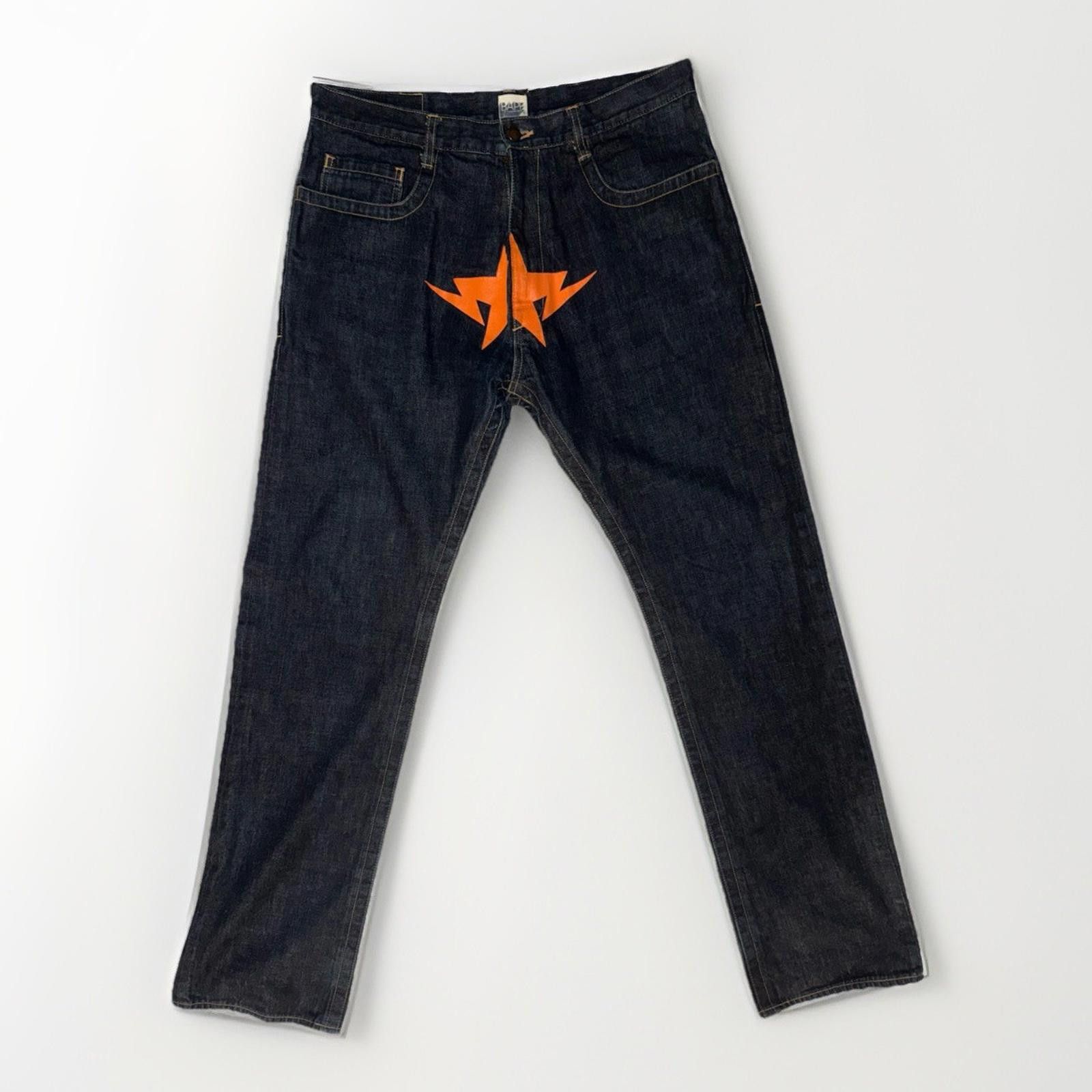 Other Bape A Bathing Ape Vintage Denim Jeans Mens Sz Large 33x33 Size US 33 - 1 Thumbnail