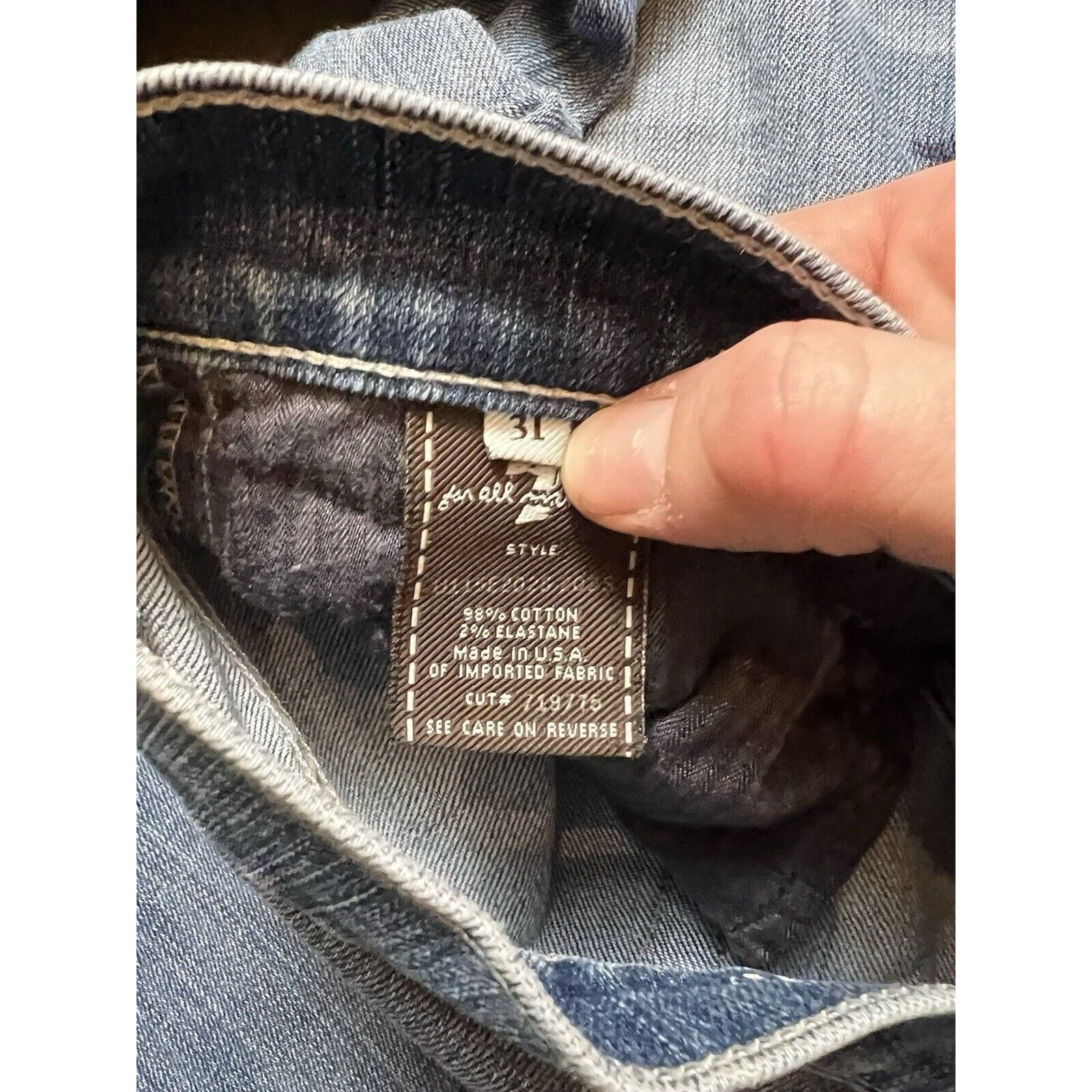 7 For All Mankind Seven For All Mankind Dojo Blue Jeans Womens Size 31 Size 31" - 8 Thumbnail