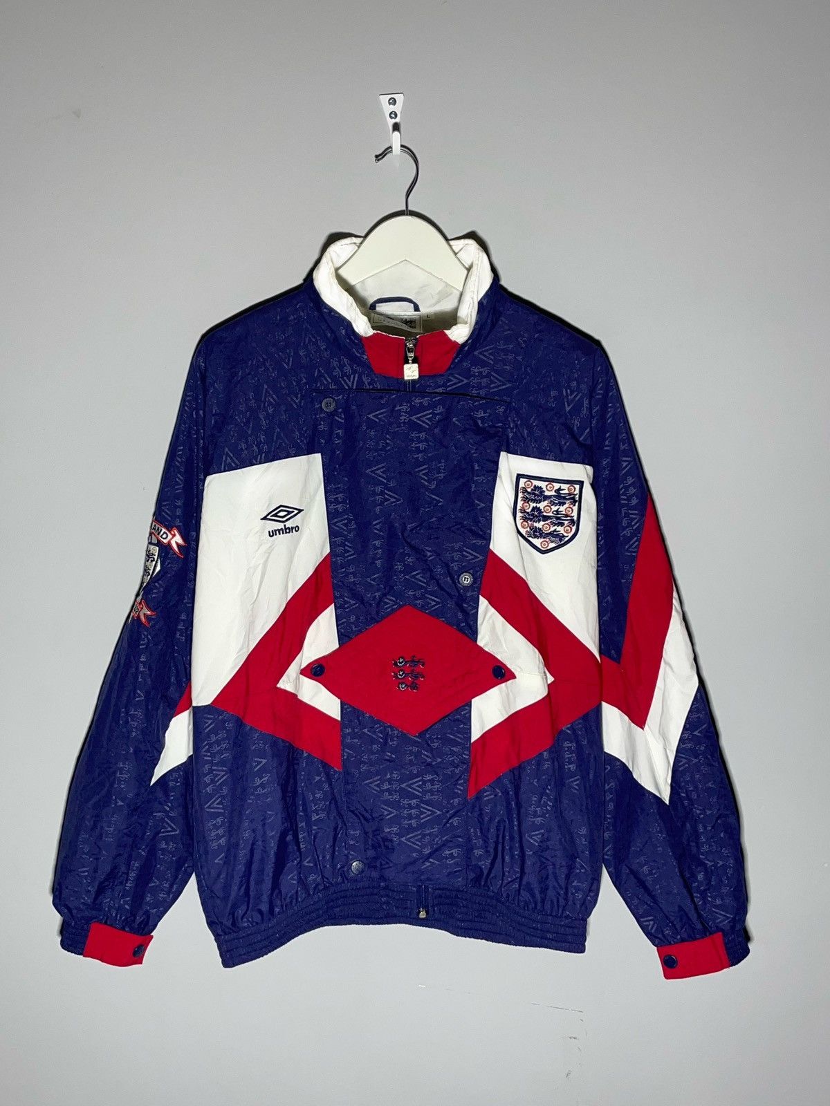 Umbro × Vintage England 1992 Umbro Vintage Y2k Streetwear Tracksuit Jacket Size US L / EU 52-54 / 3 - 1 Thumbnail