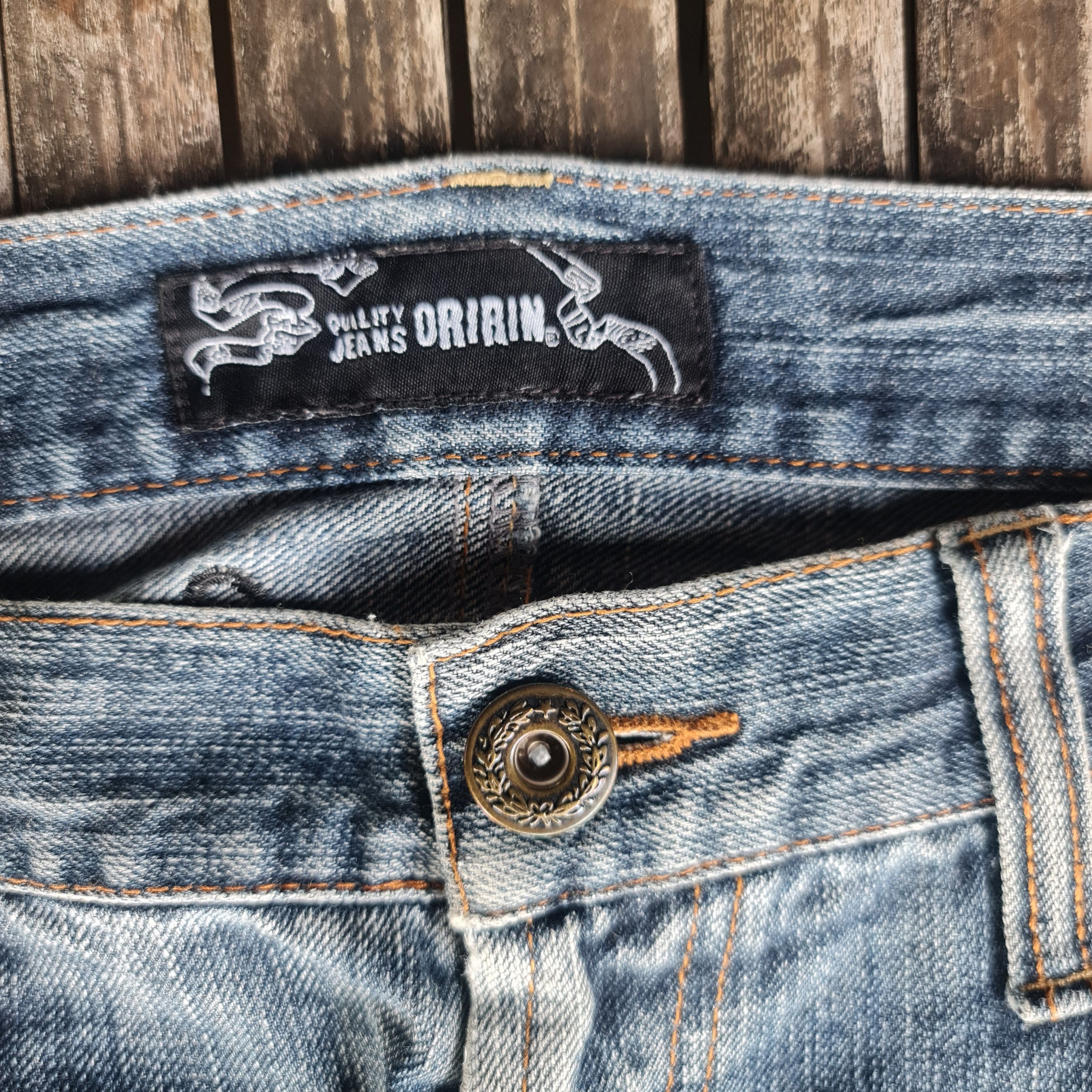 Japanese Brand Vintage Oririn embroidery logo jeans j0001 Size US 34 / EU 50 - 6 Thumbnail