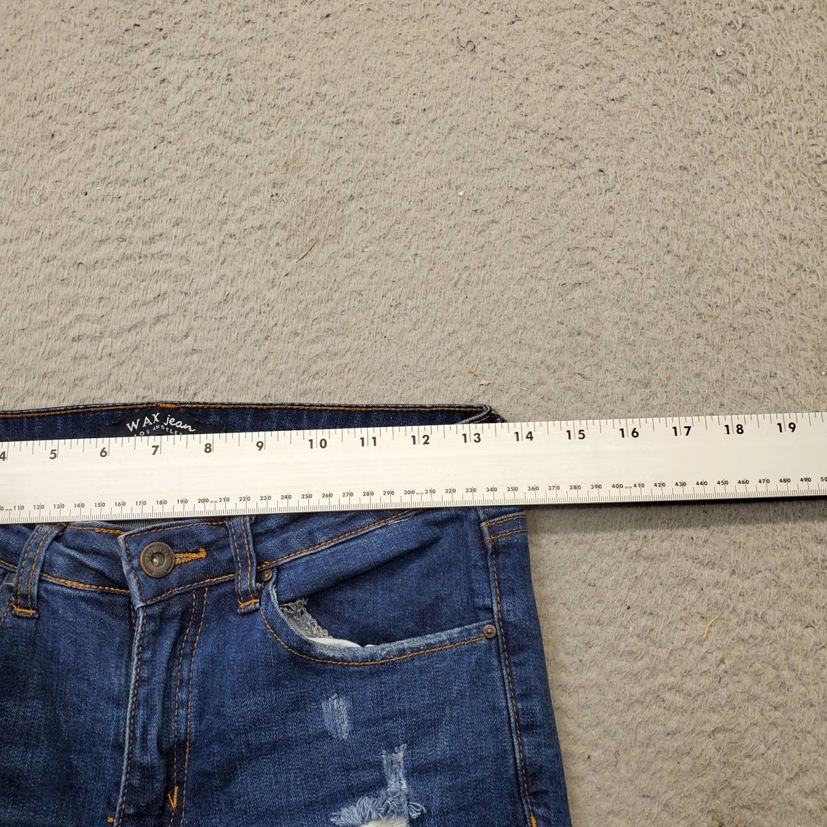 Vintage WAX JEAN Women 5 Denim Blue 5-Pocket Design Straight Leg Dark Wash Jeans XS: Womens Size 5 Blue Denim Straight Size 27" / US 4 / IT 40 - 5 Thumbnail