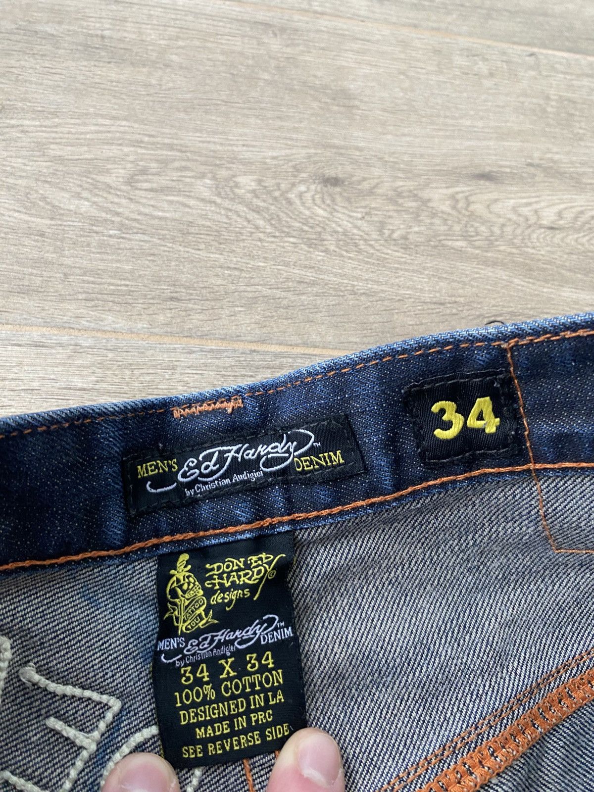 Ed Hardy × Vintage 💀ED HARDY skull vintage jeans Size US 34 / EU 50 - 20 Thumbnail