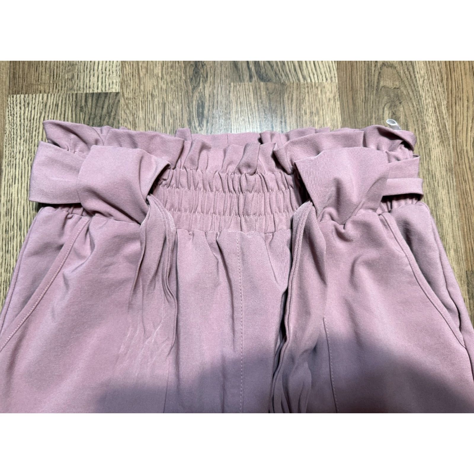Vintage Grace Karin Pants Women's Size Small Pink Tie Waist Straight Casual High Rise Size 28" / US 6 / IT 42 - 4 Thumbnail