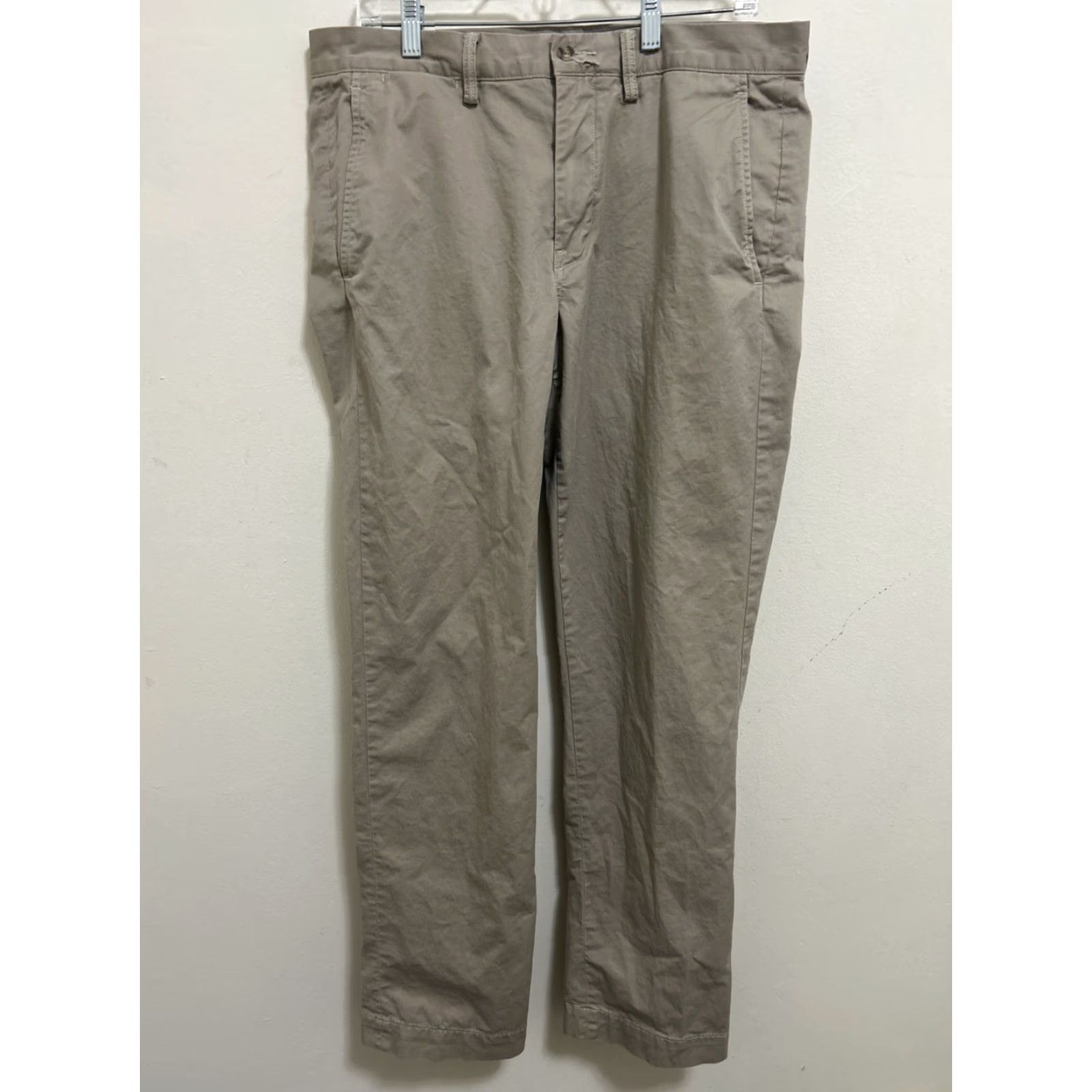 Polo Ralph Lauren Polo Ralph Lauren Mens Pants 34x32 Beige Stretch Straight Fit Cotton Twill Chino Size US S / EU 44-46 / 1 - 2 Thumbnail