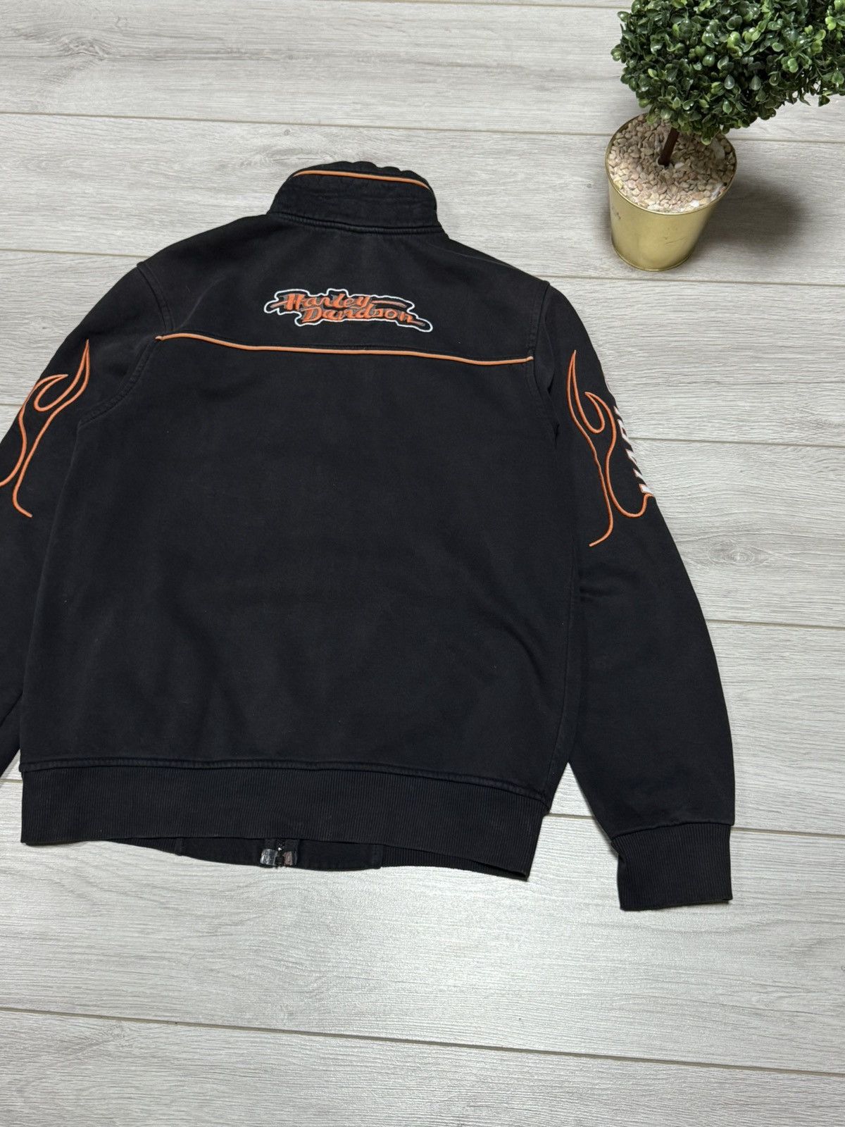 Harley Davidson Harley Davidson USA zip sweatshirt flames big logo Size US M / EU 48-50 / 2 - 9 Thumbnail