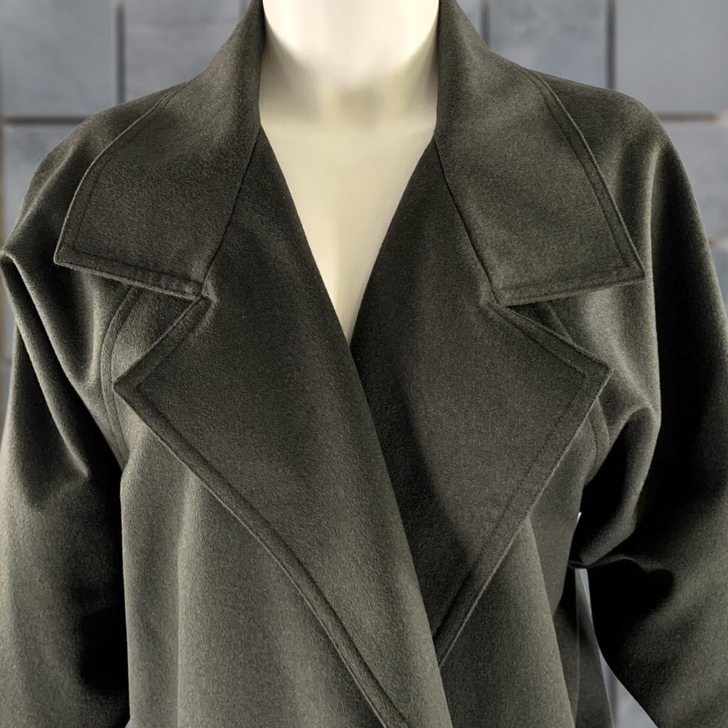Vintage ZORAN Cardigan M Green Olive Wool Angora Wide Notch Collar Size Size M / US 6-8 / IT 42-44 - 1 Thumbnail