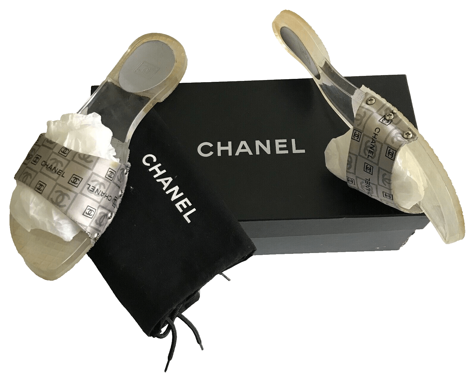 Chanel Chanel logo satin and leather mules Size US 8 / IT 38 - 9 Thumbnail