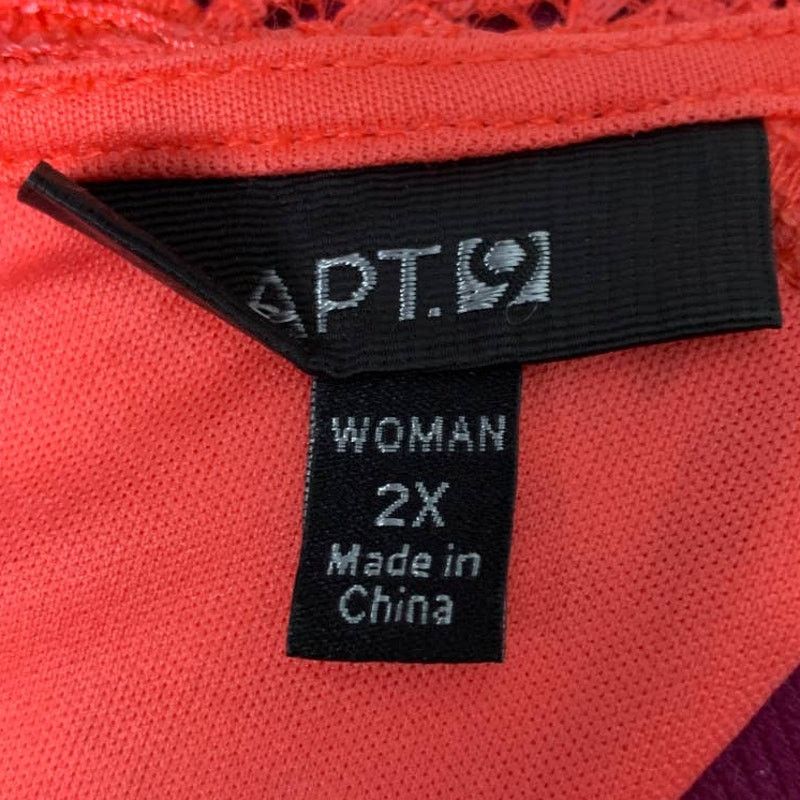 Apt. 9 Apt 9 2X orange cotton blend midi short sleeve sheath dress Size XXL / US 16-18 / IT 52-54 - 4 Thumbnail