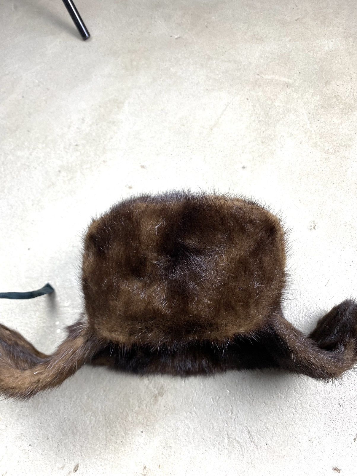 Vintage Vintage Soviet Era Black Fur Ushanka Trapper Hat Winter Cap Size ONE SIZE - 5 Thumbnail