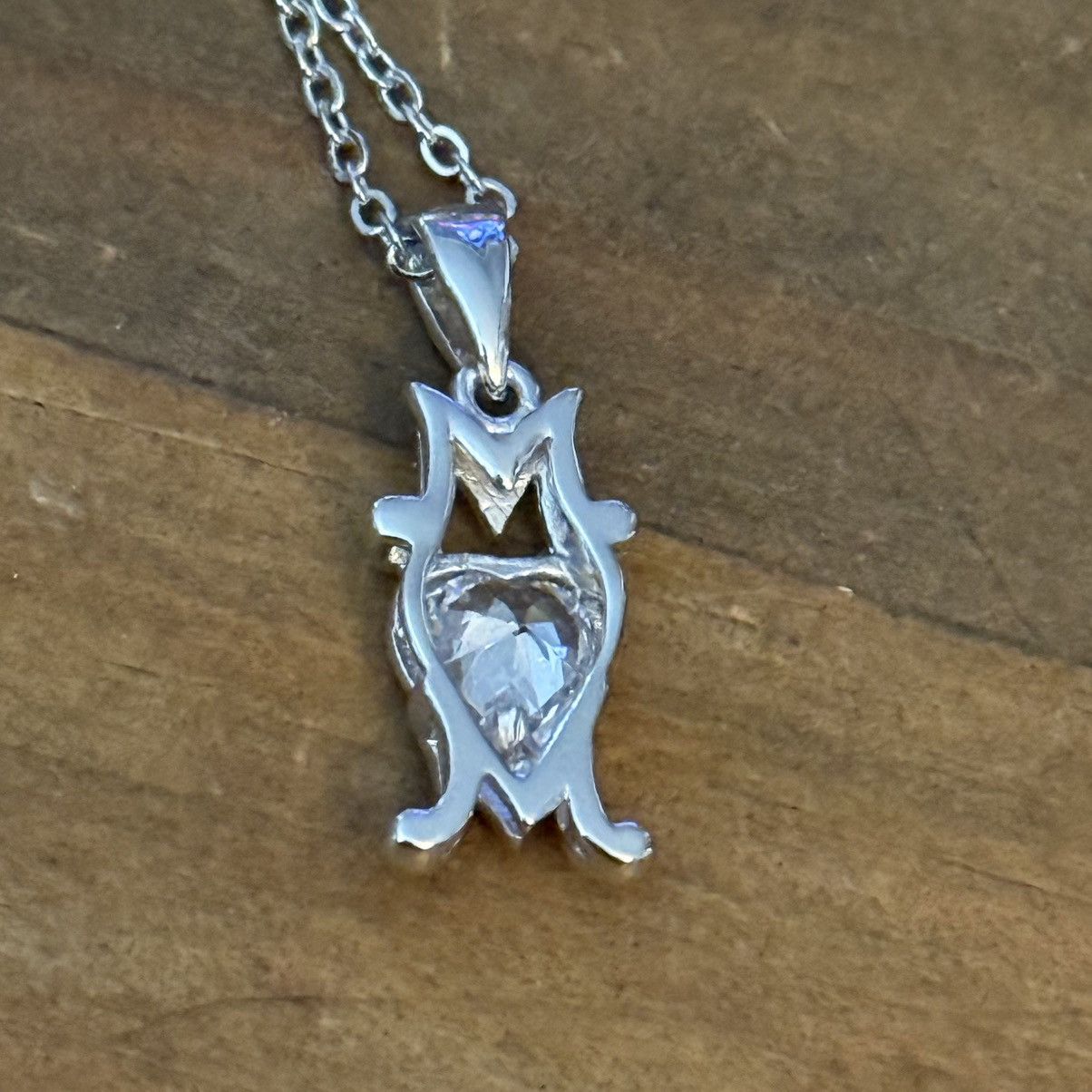 Other Vintage silver tone cubic zirconia Mom pendant necklace Size ONE SIZE - 5 Thumbnail