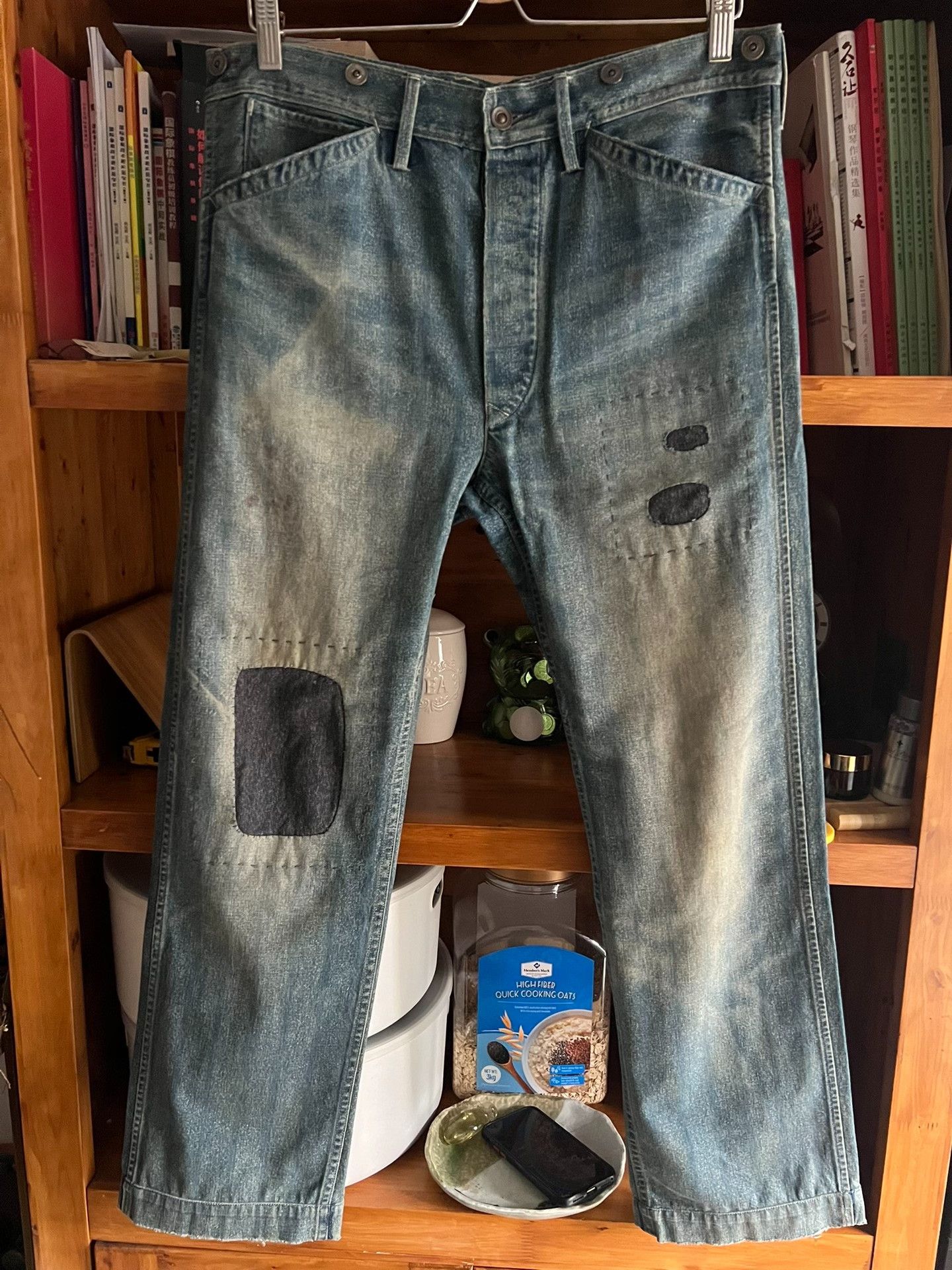 RRL Ralph Lauren RRL Double RL Washed Distressed Suspender Work Pants Size US 32 / EU 48 - 1 Thumbnail