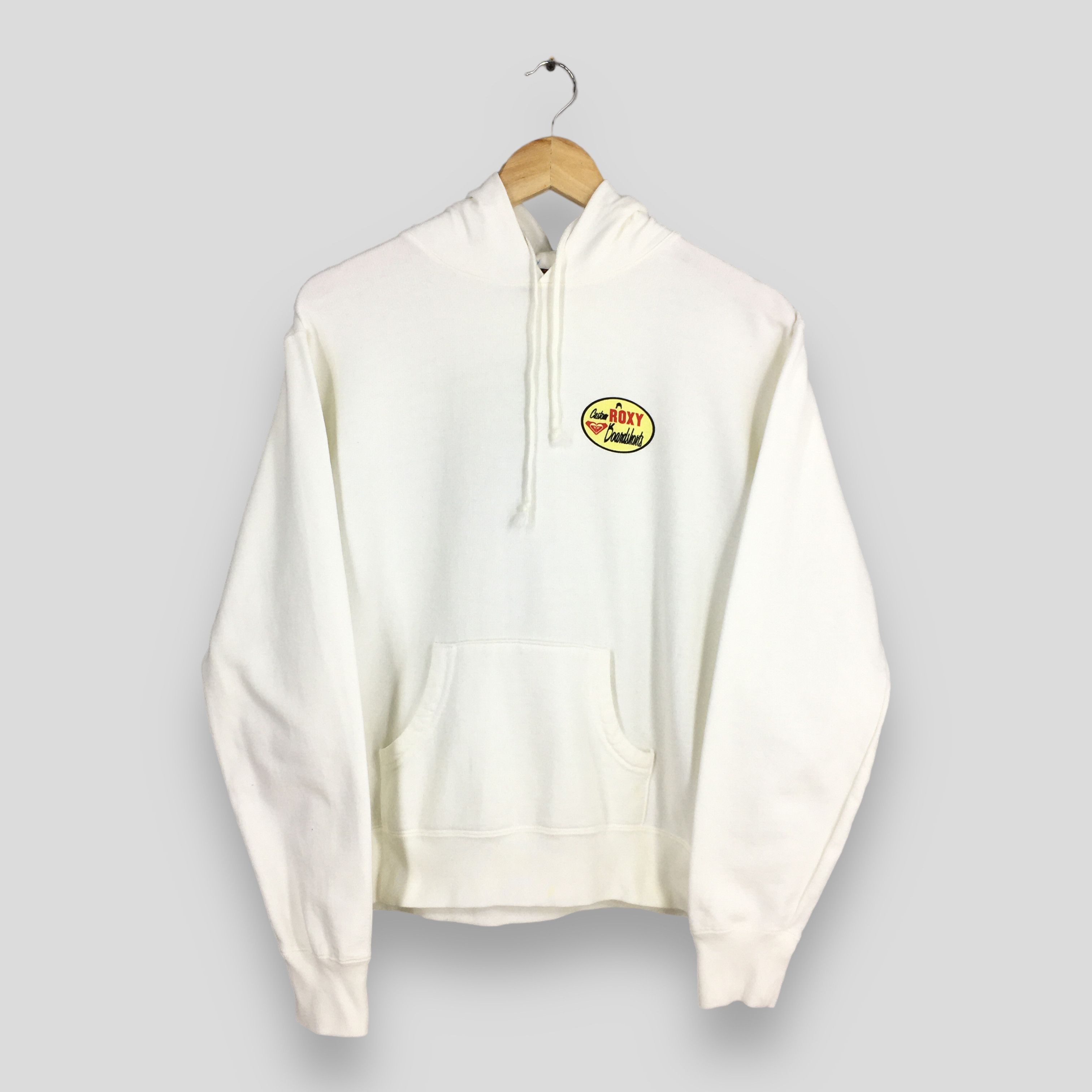 Vintage Vintage Roxy Surf White Hoodie Sweatshirt Large Size L / US 10 / IT 46 - 1 Thumbnail