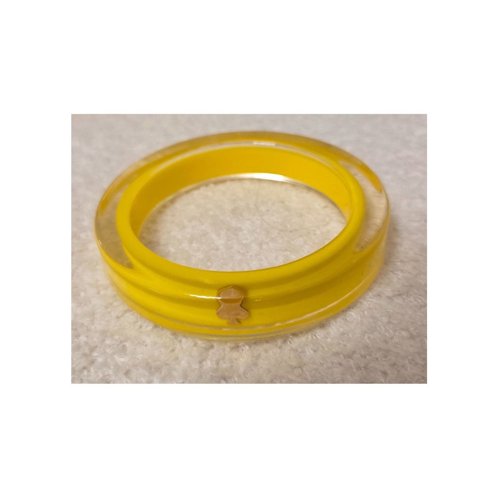 Kate Spade Kate Spade Yellow Acrylic Spade Bangle Bracelet Size ONE SIZE - 6 Thumbnail