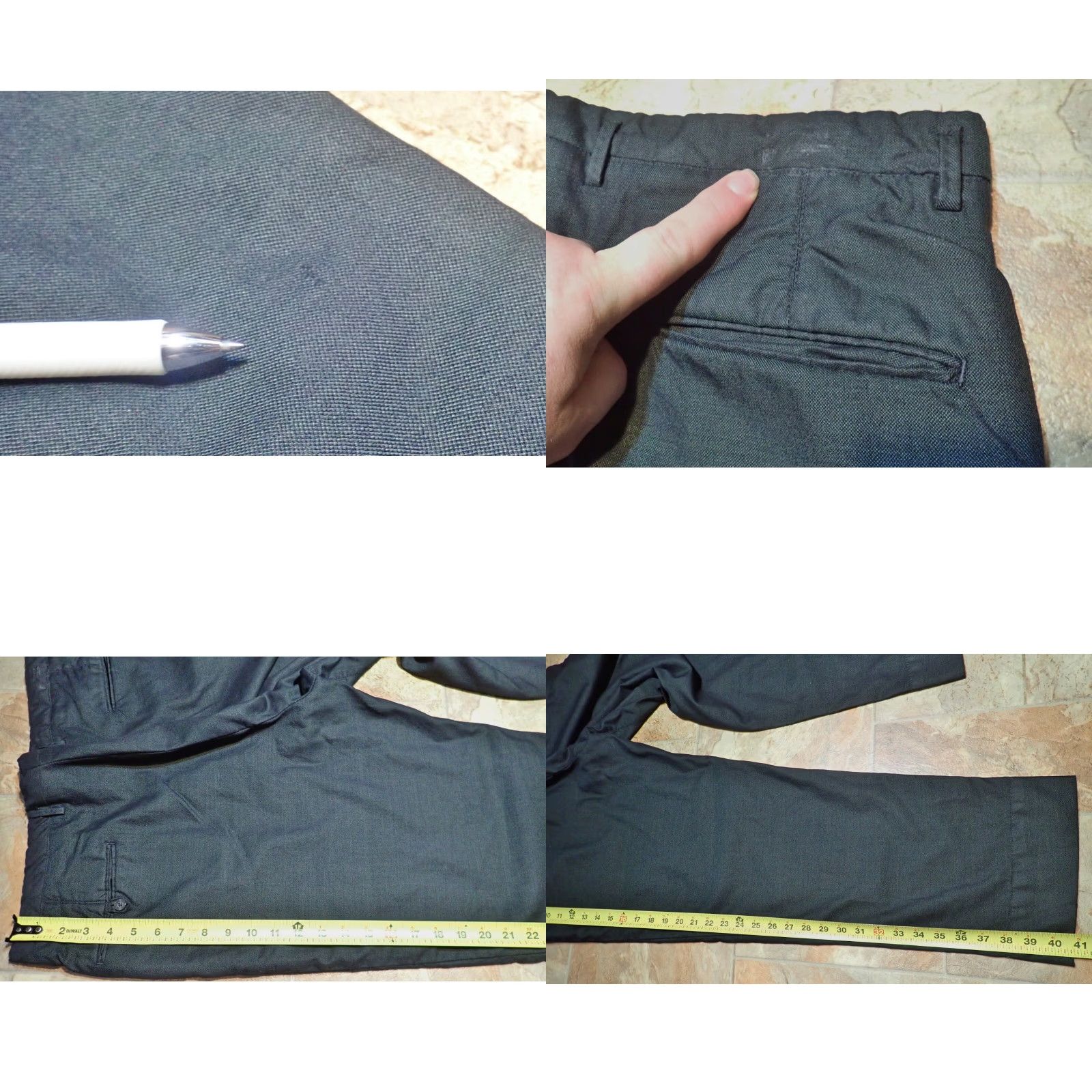 Vintage Vintage 1950s Wool Gabardine Pleated Hollywood Waist Drop Loop Pants 36x28 Mens Size US 36 / EU 52 - 8 Thumbnail