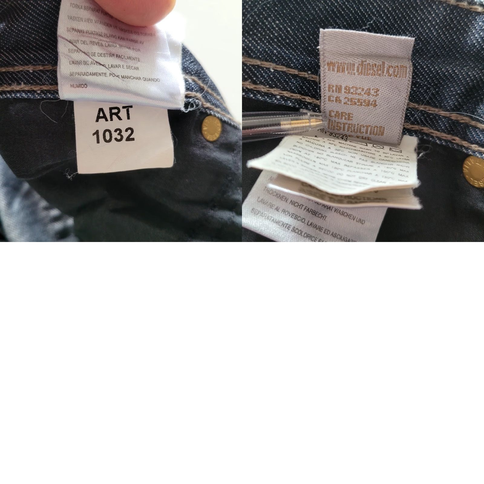 Diesel Diesel Industry Jeans - Size W34-L32 - Made In Italy - Denim Blue Jeans for Men Size US 34 / EU 50 - 11 Thumbnail
