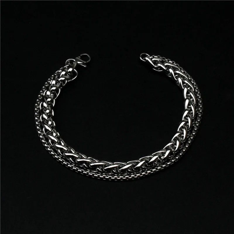 Japanese Brand Hip-hop Thick Stainless Steel Bracelet Size ONE SIZE - 2 Thumbnail